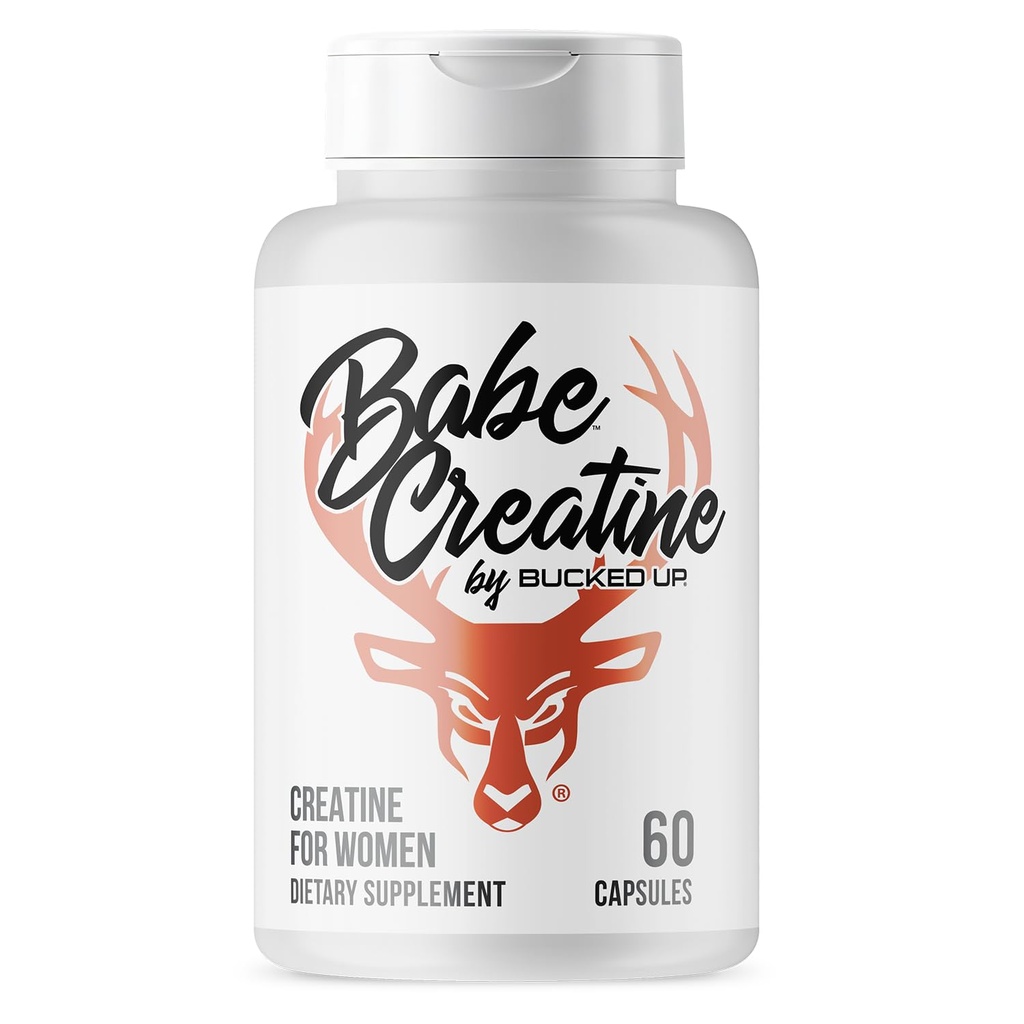Bucked Up Babe Creatine Creatine HCL Capsules for Women, 750mg Serving - 60 Servings (60 Capsules)