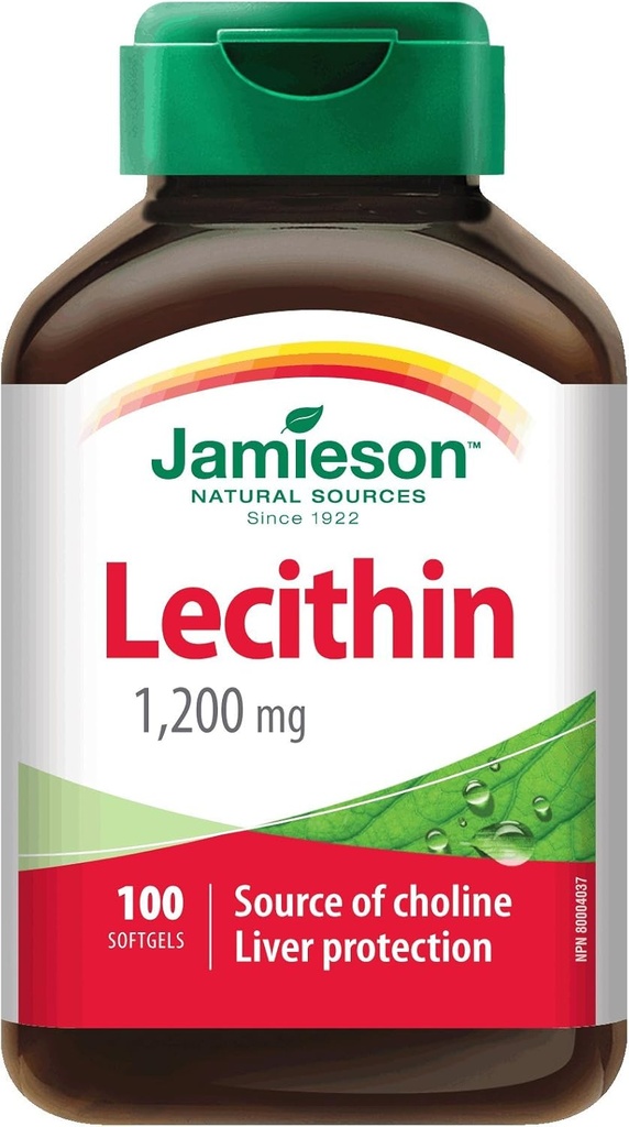 Jamieson Lecithin 1.200 mg, 100 Softgels - Πηγή προστασίας του ήπατος σε χολίνη