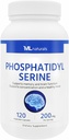 ML Naturals Phosphatidyl Serine 200 mg (Standart) 120 Sebze Capsules. Memory & Brain Function, Non-GMO, NSF-Cerized & cGMP-Compliant