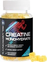 Creatine Gummies - 1g (1000mg) per Gummy Creatine Monohydrate - Best Micronized, Sugar Free Creatine Chewable for Men & Women - Supports Lean Muscle, Strength, Energy & Endurance - 60 Lemon Gummies