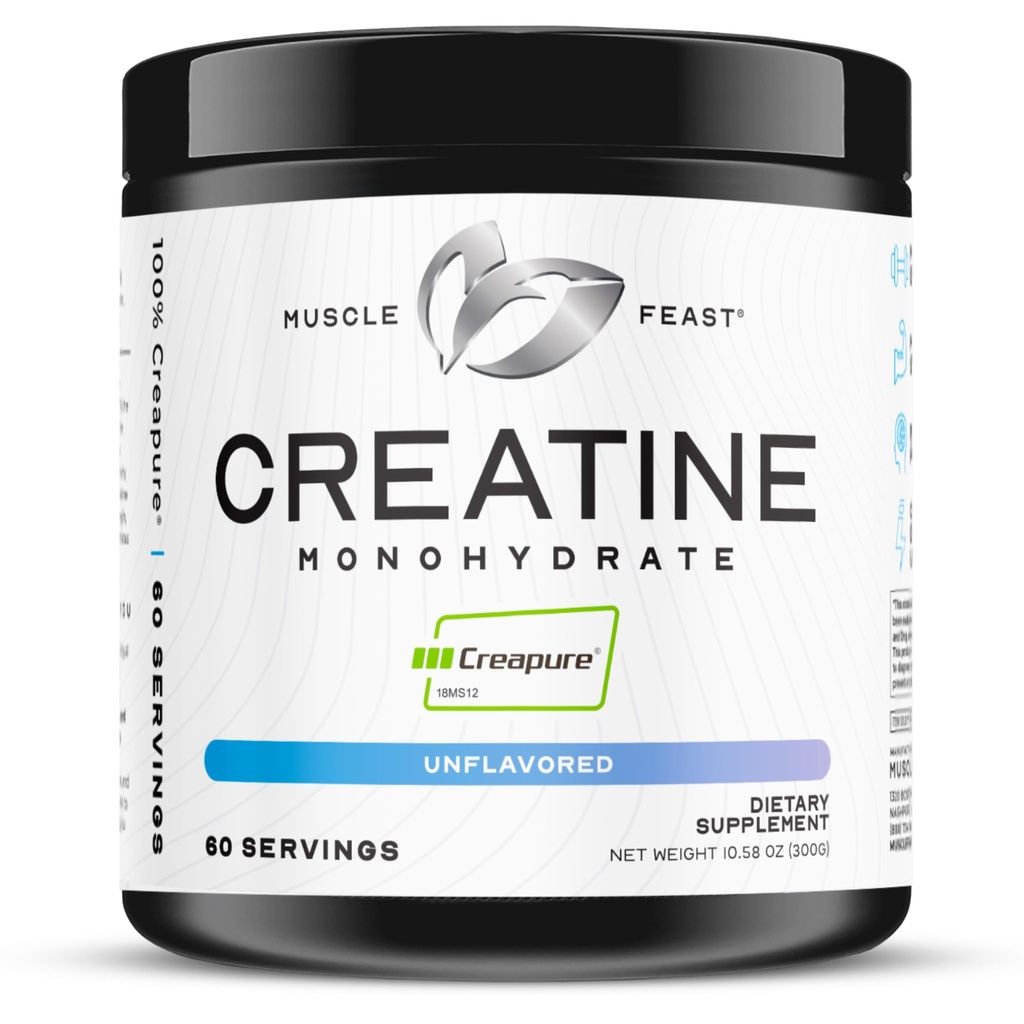 Kas Kreşik Kreşitine Monohidrat Toz, Vegan Hua Friendly Gluten-Free, Mass Winer, Muscle Recovery Supplement ve Tinatine Toz, Unflavored, 300g