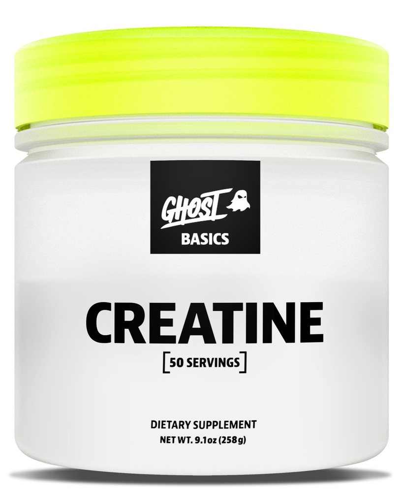 GHOST Basics Creatine Monohydrate Powder for Men & Women – 5G Creapure Creatine Processout Supplement for Mus Gain – Vegan, Soy Free & Gluten Free - 50 Σερβιέτες
