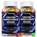 Kadın ve Erkekler için Kreatifler 5g - Kadınlar için Kreat Gummies Pre Workout Chewables with L-Taurine & Alpha GPC, Sugar-Free Muscle Builder, Energy Boost, Vegan Non-GMO (160)