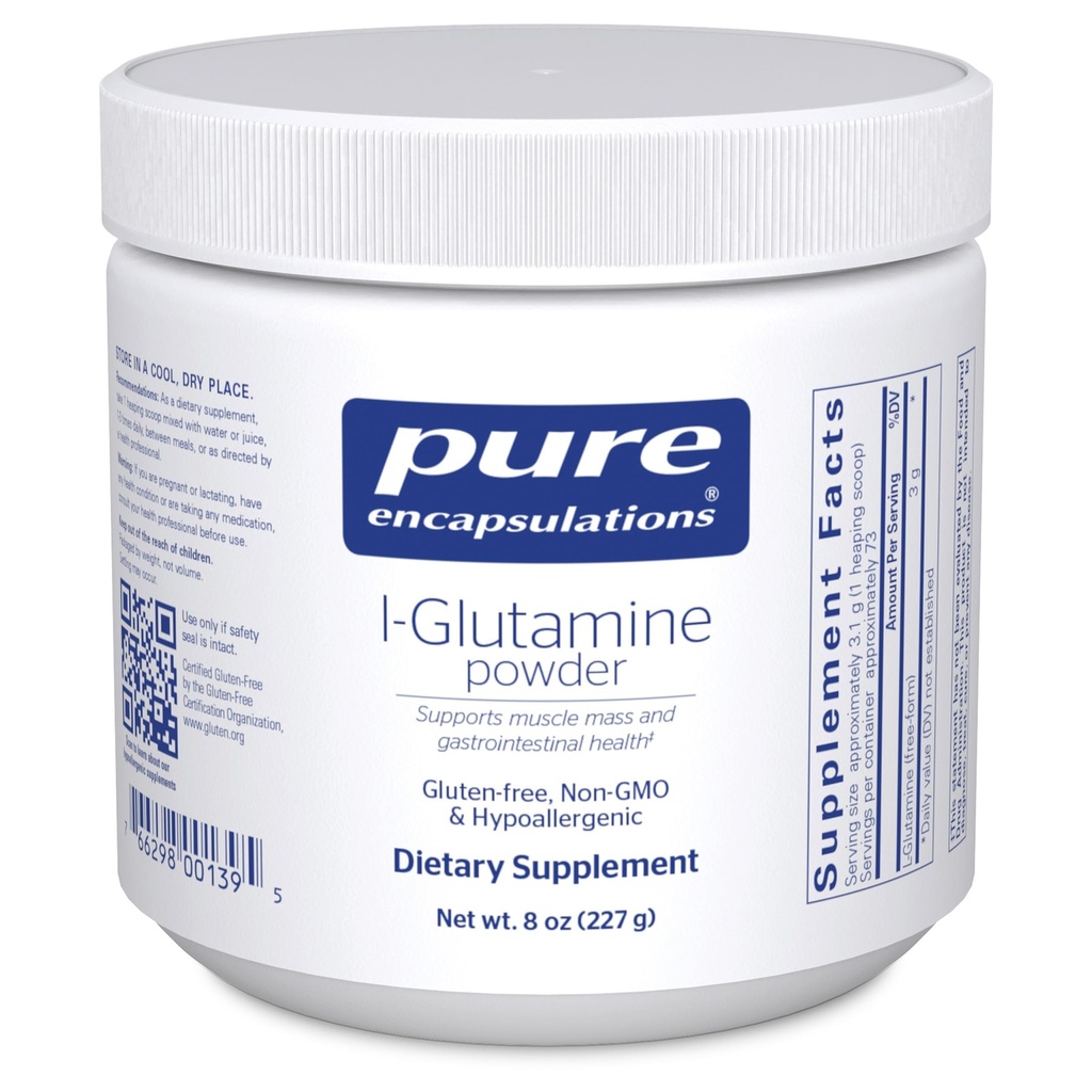 Saf Encapsulations L-Glutamine Toz - Immune and Digestive Support, Gut Health and Lining, Metabolism, and Muscle Support* - Pure Free-Form L-Glutamine - 8 Ounces