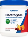 Nutricost Electrolyte Complex Powder (120 Servings, Fruit Punch) - Hydration Supplement Drink Mix with Vitamins and Minerals