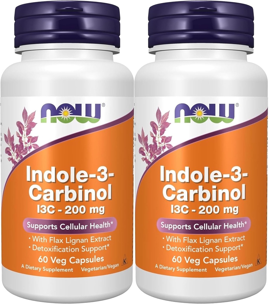 Indole-3-Carbinol (I3C) 200 mg - 60 Veg Capsules x 2 Şişes