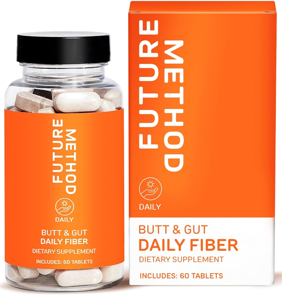FUTURE METHOD Fiber Supplement, Acacia ve Psyllium Husk Fiber Pills for Digestion (60ct)