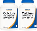 Nutricost Calcium with Vitamin D, 240 Tablets - Calcium (1200mg) Vitamin D (50mcg) Per Serving - Non-GMO, Gluten Free (Pack of 2)