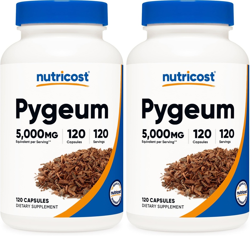 Nutricost Pygeum Extract 120 Capsules for 120 Servings - Veggie Capsules, Non-GMO, Gluten Free, Vegetarian Friendly (Pack of 2)
