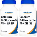 Nutricost Calcium D-Glucarate 500mg, 120 Capsules - Gluten Free, Non-GMO, Vegetarian Friendly (Pack of 2)