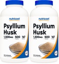 Nutricost Psyllium Husk 1500mg Per Serving, 500 Capsules - Non-GMO & Gluten Free (Pack of 2)