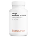 Supersmart - Borage & Evening Primrose (High Potency) - GLA Oil Gamma Linolenic Acid Cold Pressed - with Vitamin E, Borage Oil & Evening Primrose Oil Supplement | Non-GMO & Gluten Free - 120 Softgels