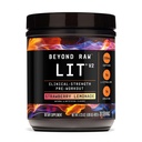 BEYOND RAW LIT V2 Clinical Strength Pre Workout Powder, Hits Harder, Bigger Pumps, Caffeine, L-Citrulline, Creatine, Strawberry Lemonade, 30 Servings