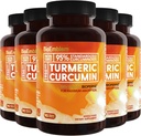 BioEmblem Turmeric Curcumin Supplement with BioPerine | Ortak Destek & Kalp Sağlığı | Organik Turmeric Toz &% 95 Curcuminoids Extract | California Made, Non-GMO, 150-Day Supply