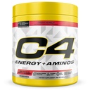 C4 Energy + Aminos Toz, 5g BCAAs & EAAs for Muscle Recovery, 3 Electrolytes for Hydration, 100 mg Natural Caffeine, Pre Workout, Zero Sugar, 30 Services, Fruit Punch