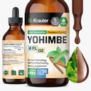 BIO KRAUTER® Yohimbine for Performance Support - Vegan Yohimbe Supplements for Men & Women 500 mg per Serving (Yohimbe Bark) 4 Fl.Oz., 56-Day Supply, Alcohol & Sugar Free Workout Supplements