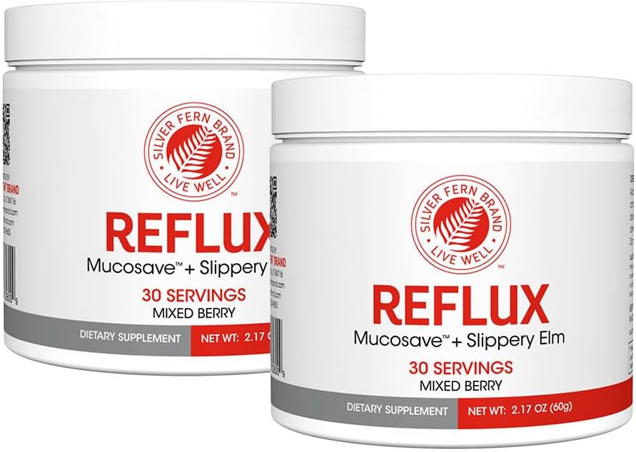 Reflux - Digestive Supplement - Her Tub = 30 Scoops = 30 Servisler - Mucosave FG ve Terpery Elm Bark (2 Tubs) ile
