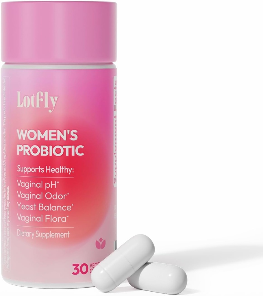 Kadınlar için 100 Milyar CFU, pH Dengesi ve UTI Desteği için Cranberry Extract, Plus Prebiyotiks & Lactobacillus, Triple Action for Vaginal, Urinary & Gut Health, 30 Capsules