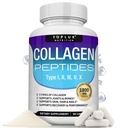 Toplux Multi Collagen Peptides Pills 1800 Mg Complex - Type I, II, III, V, X Premium Collagen Complex for Better Skin & Hair, Strong Joint, Hydrolyzed Protein, for Men Women, 90 Κάψουλες, Συμπλήρωμα