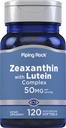 Piping Rock Zeaxanthin with Lutein 50 mg | 120 Softgels | for Men and Women | Non-GMO, Gluten Free Supplement