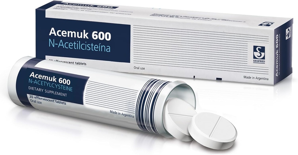 N-Acetylcysteine (NAC) 600 mg - Supports Respiratory Health, Immune Function, Liver & Kidney Detox - Potent Antioksi, Easy to Absorb - 20 Tabletler (1-Pack)