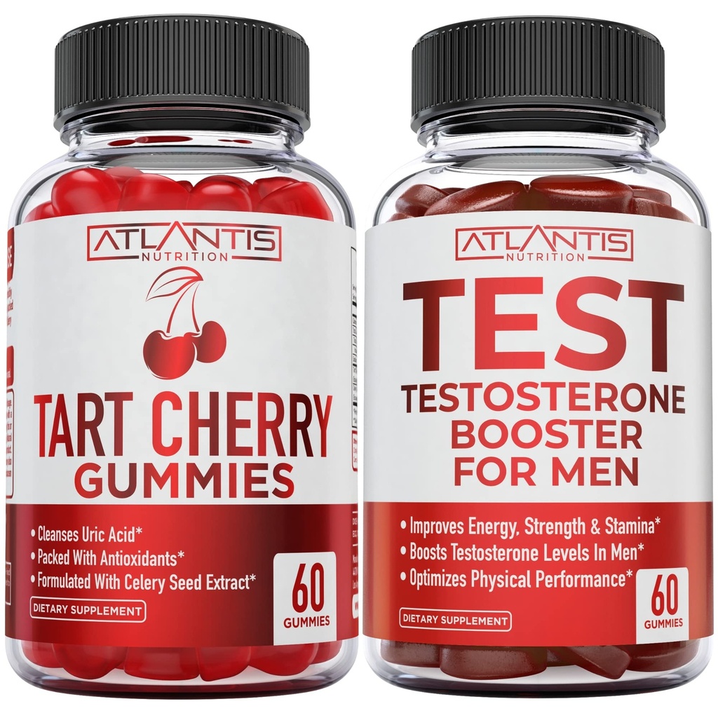 Atlantis Beslenme Tart Cherry 60 Gummies + testosteron ATM 60 Gummies