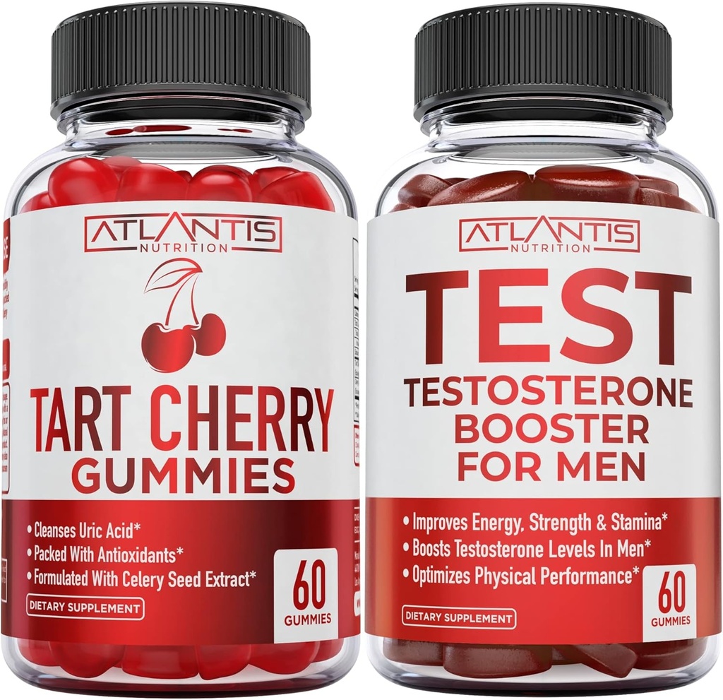 Atlantis Beslenme Tart Cherry 60 Gummies + testosteron ATM 60 Gummies