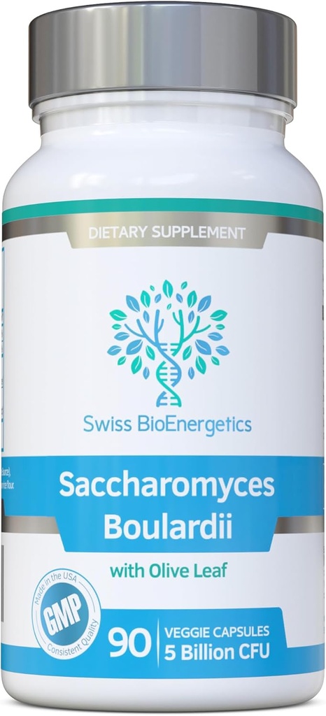 Saccharomyces Boulardii 5 Δισεκατομμύρια CFU 90 κάψουλες - Δεν απαιτείται ψύξη - Υψηλής αντοχής μη χρωματική μαγιά με συνεργιστικό φύλλο ελιάς, βιοτίνη και βιταμίνη D3