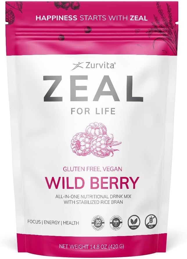Zurvita - Life 30-Day Wellness Bag - Wild Berry Flavor - Vitality için Günlük Beslenme Tamamı, Immunity, & Genel Wellness - 420 Grams