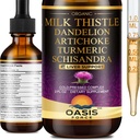 2 Pack Milk Butle Drops for Liver Cleanse Detox & Repair, Milk Thistle Extract Liquid Supplement with Dandelion & Artichoke for Liver Support, Vegan, Organik, Alkol Özgür, 4 FL OZ OZ