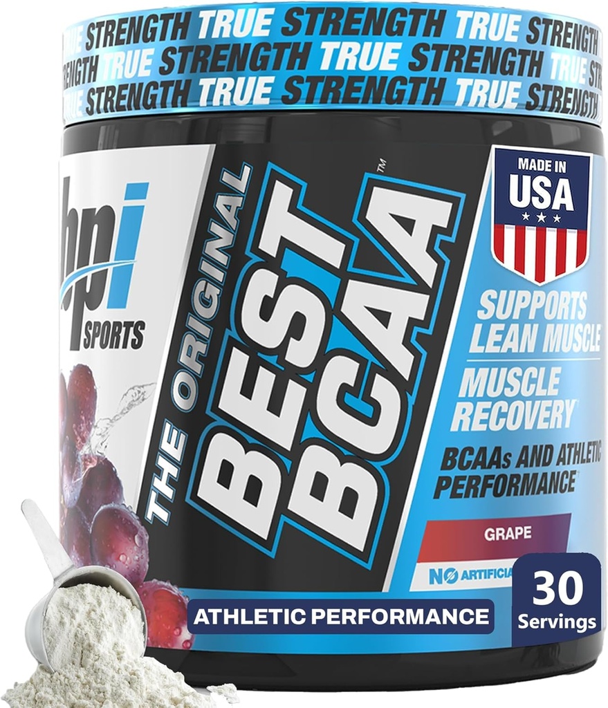 BPI Sports Best BCAA Toz - Kas Kurtarma Desteği - Branşlı Zincirler | Protein ve Kas Bina Blokları - Post Workout Recovery - Hydration - Grape, 30 Hizmetler
