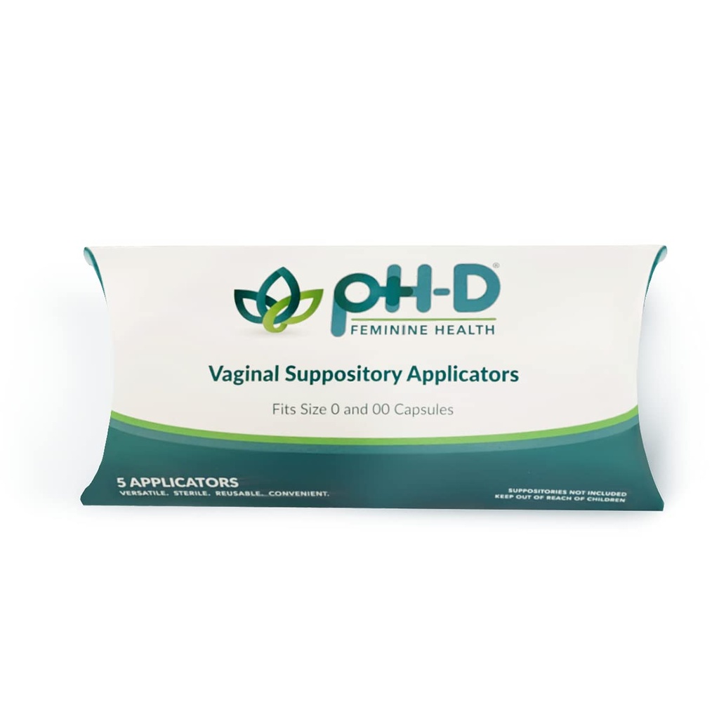 pH-D Feminine Health - Vaginal Suppository Applicators, Ideal for Boric Acid Suppositories, Reusable, Fits Most Vaginal Suppositories, Made in The USA - 5 Count…