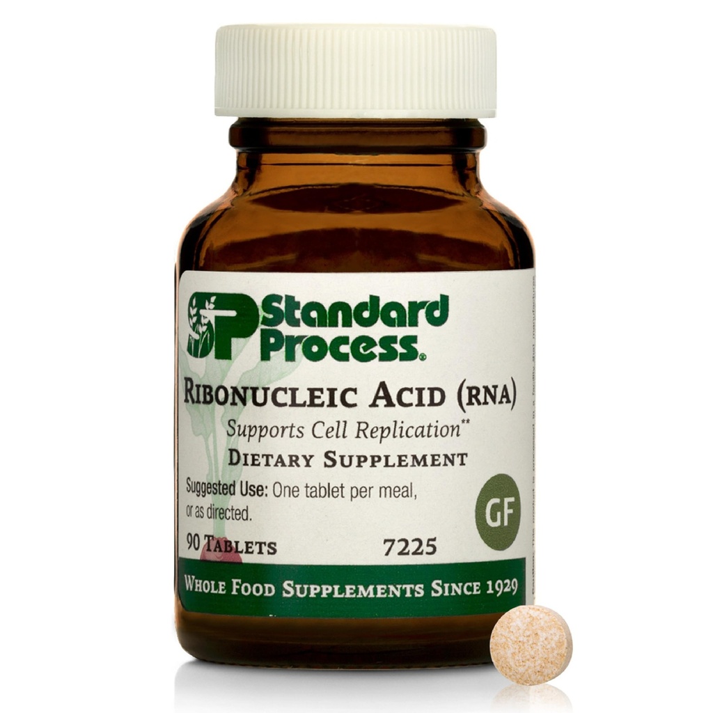 Standard Process Ribonucleic Acid RNA - Cell Development Support - Aids Protein Synthesis - Vegan, Gluten-Free, Non-Soy, & Non-Grain - 90 Tablets (90 Servings)