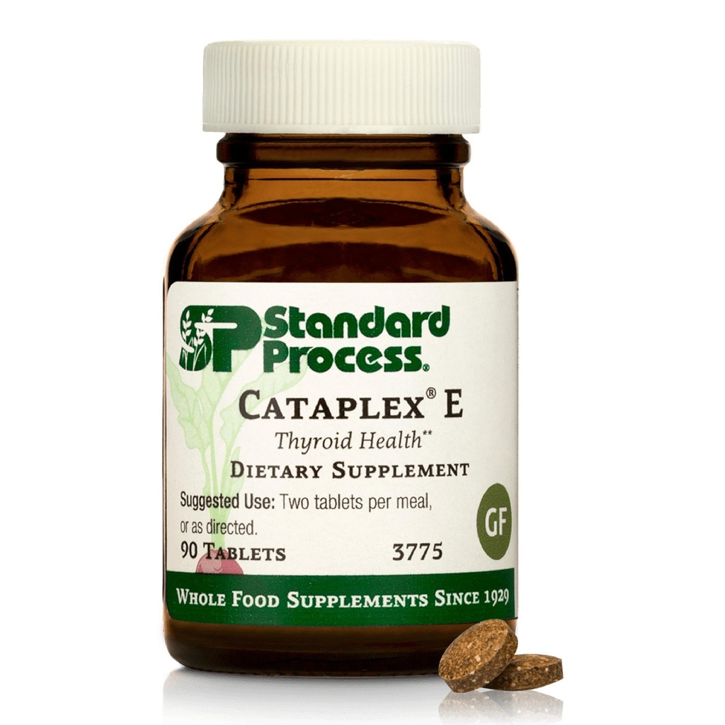 Standard Process Cataplex E - Thyroid Health Support with Antioxidant Vitamin E & Selenium - Endocrine Gland Health Support - Gluten-Free, Non-Dairy & Non-Soy - 90 Tablets (45 Servings)
