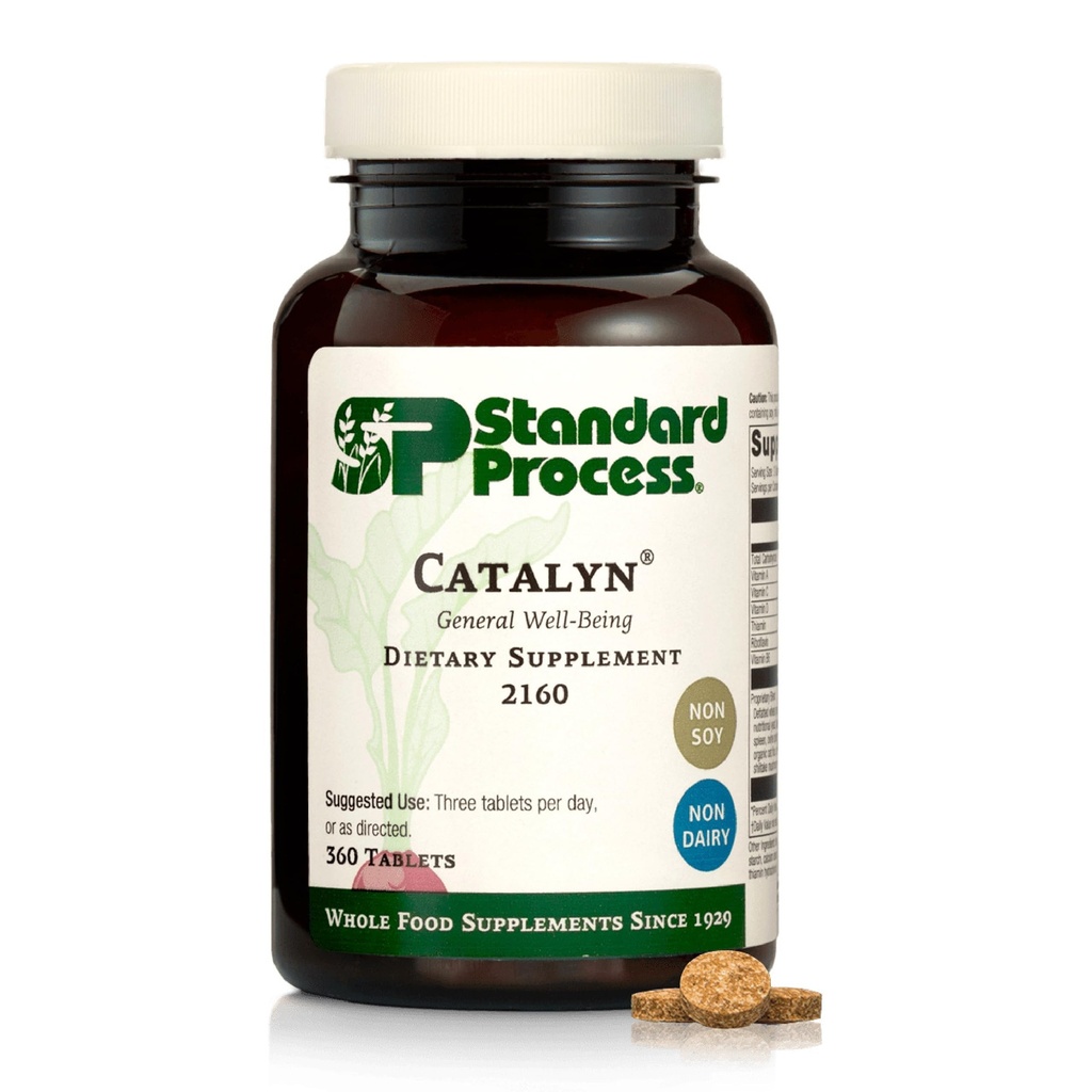 Standard Process Catalyn General Well-Being Dietary Supplement - Non-Dairy & Non-Soy - Daily Vitamins & Nutrients - 360 Tablets