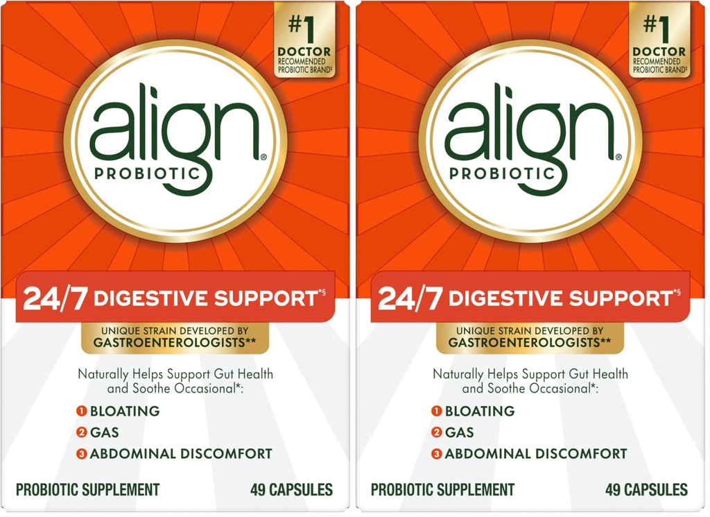 Align Probiotic Supplement Capsule 49 Count (Packaging May Vary) (Pack of 2)