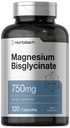 Horbäach Magnesium Bisglycinate | 120 Capsules | 750mg | Non-GMO and Gluten Free Supplement