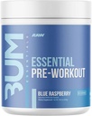 RAW Essential Pre-Workout Powder – CBUM Formula | Energy Drink for Men & Women, Muscle Pump, Focus, Stamina, Strength, Endurance & Performance Booster | Blue Raspberry Flavor, 1.85 lbs