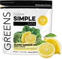 Temiz Basit Yemekler Super Greens Toz, Doğal olarak Chlorella, Spirulina, Superfoods & Prebiyotik Fiber, No Yapay Malzemeler, Gluten Free, Sweet Lemon Flavor, 30 Hizmetler