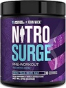 Jacked Factory X John Wick - Nitrosurge Wick Pre Workout Supplement - Intense Energy, Battle-Ready Focus, Unstoppable Commitment ve Sheer Will - 30 Hizmet, Baba Yaga Blue Raz