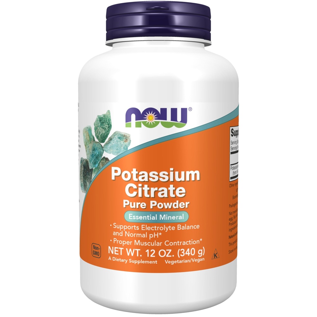 Şimdi Gıdalar Tamamlar, Pyum Citrate Toz, Elektrolyte Balance ve Normal pH*, Essential Mineral, 12Ounce