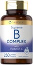 Carlyle Vitamin B Complex Vitamins | 250 Caplets | with Vitamin C | Supplement for Women and Men | Vegetarian, Non-GMO, and Gluten Free