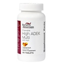 Bariatric Advantage Chewable High ADEK with Iron - for Bariatric Patients - High Potency Vitamin A, D, E & K - Includes B-Vitamins - Chewable Multivitamins - Tropical Fruit - 60 Count