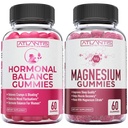 Kas Cramps için Hormonal Denge ve Magnezyum Gummies, PMS Gummies Alleviate Bloating & Mood Swings, Magnezyum Cramps & Promosyons Kas Recovery - 60 Vegan Gummies Per Şişe