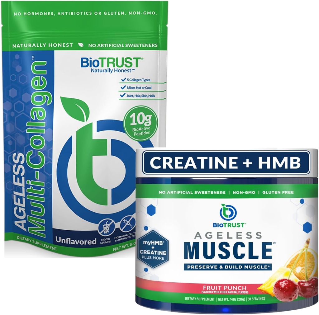 BioTrust Ageless Muscle (Fruit Punch) και Multi Collagen (Unfraved) Bundle