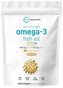 Micro Ingredients Extra Strength Omega 3 Fish Oil Supplements 1,000mg Per Serving, 300 Softgels | Lemon Flavored | Burpless | EPA 180mg + DHA 120mg | Deep Sea Fish