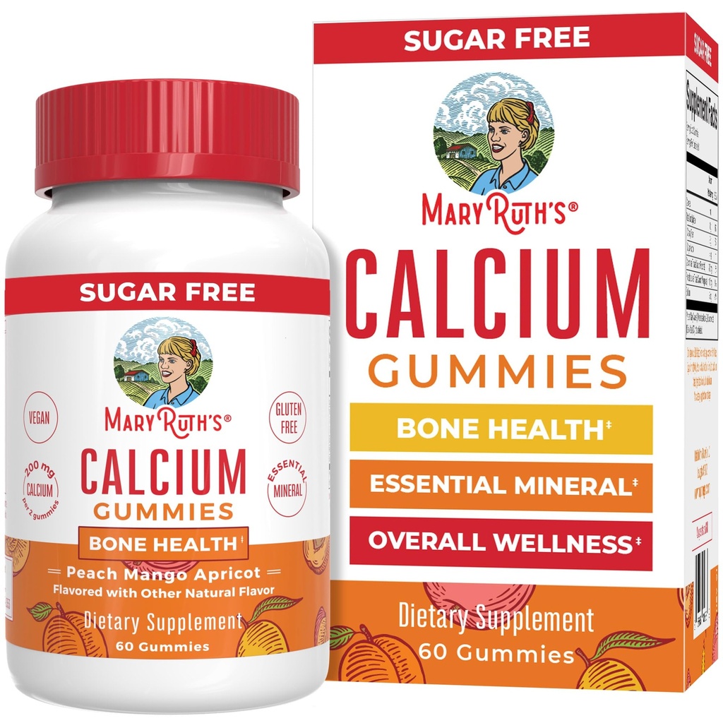 MaryRuth Organicsuba Supplement | Sugar Free | Baby Gummies for Women and Men Ages 14+ | Güçlü Bones and Teeth | Essential Mineral | Vegan | Gluten Free | 60