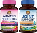 Vitalitown Women's Probiyotik & Joint Support Sche (Pack of 2) | Kadın Probiyotikleri 120 Milyar (Item 1) & Ortak Destek (Item 2) | Raf Stable | Ortak & Women's Health | Menopause