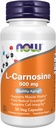NOW Foods Supplements, L-Carnosine (Beta-Alanyl-L-Histidine) 500 mg, Healthy Aging, 50 Veg Capsules